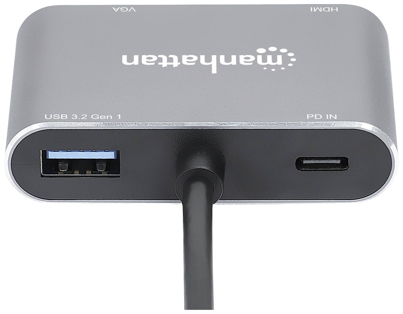 Manhattan USB-C® docking station USB-C to HDMI & VGA 4-in-1 Docking-Konverter Compatible with (brand): Universal USB-C® powered