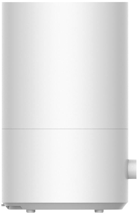 A white, cylindrical air humidifier with an adjustment dial on the side.