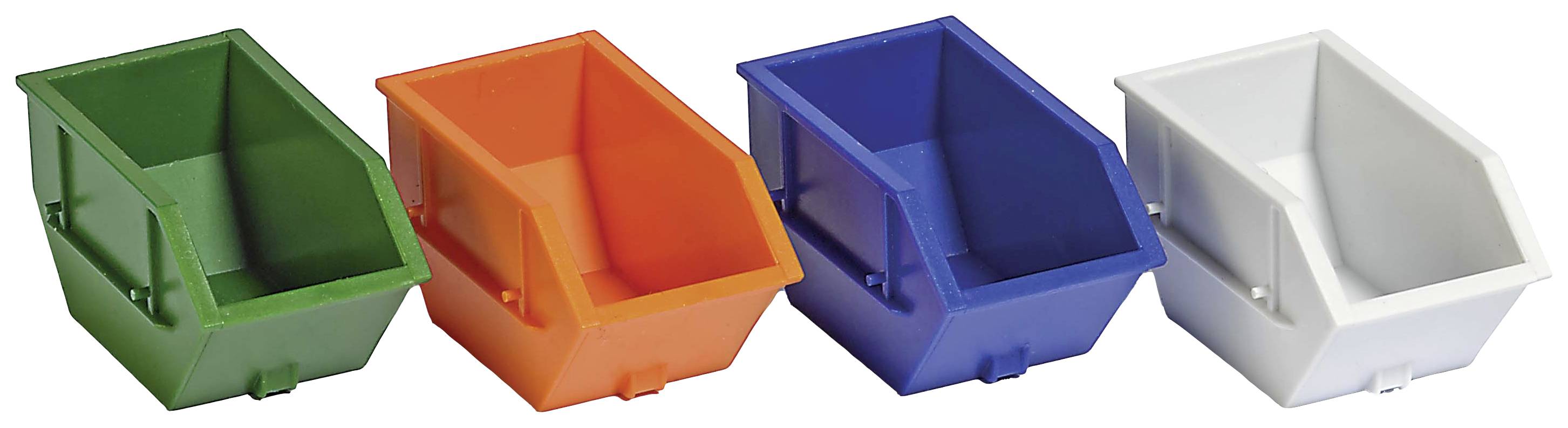 Busch 7753 H0 4 disposal containers 2.5 m³ Assembled