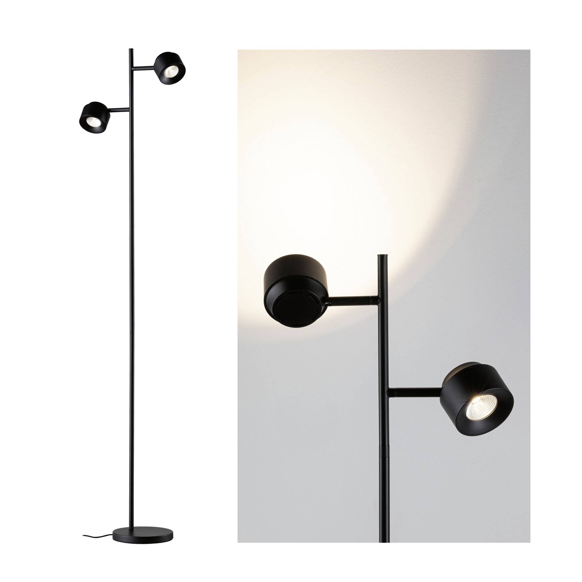 Paulmann Pane I 79775 LED floor standing light (+ reading light) LED (monochrome) 3 W Black