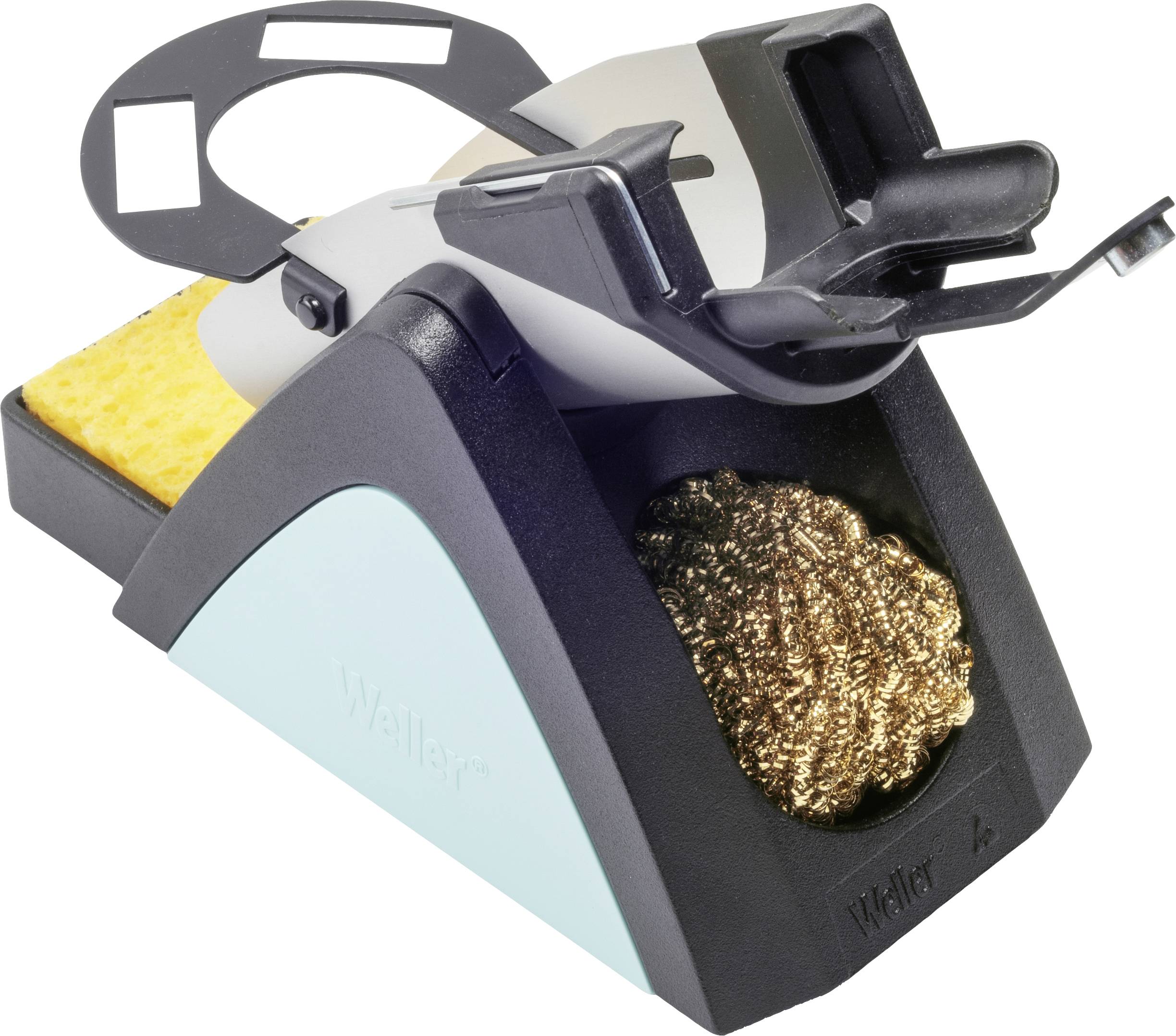 Soldering Iron Stand with Cleaning Sponge and Metal Wool, Suitable for Safe Storage and Cleaning of Soldering Iron Tips.