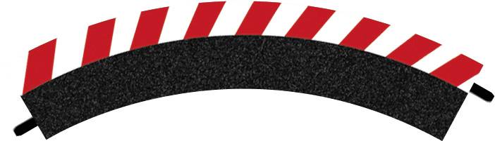 Black semi-circle with red and white rectangles at the upper edge, potentially symbolising a skid protection or warning marking.