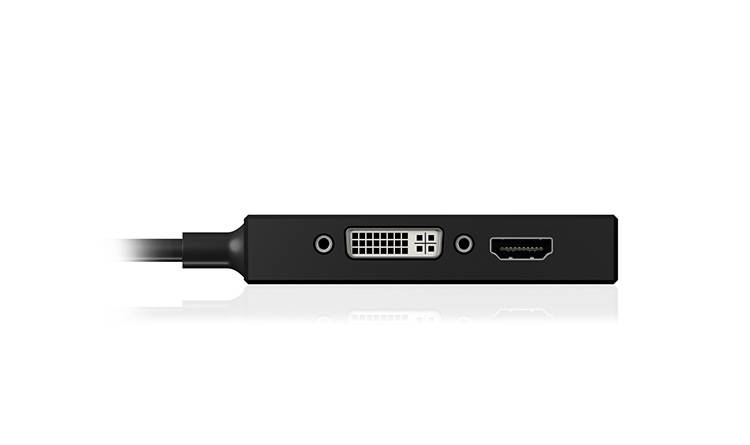 ICY BOX DisplayPort Adapter [1x DisplayPort plug - 1x DVI, VGA socket, HDMI socket] IB-AC1031