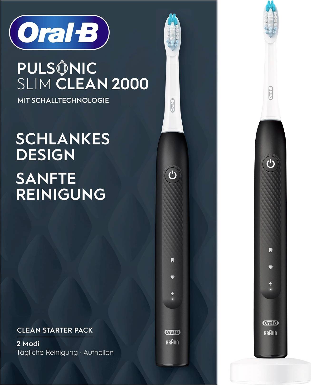 Oral-B Pulsonic Slim Clean 2000 Black 396208 Electric toothbrush Black