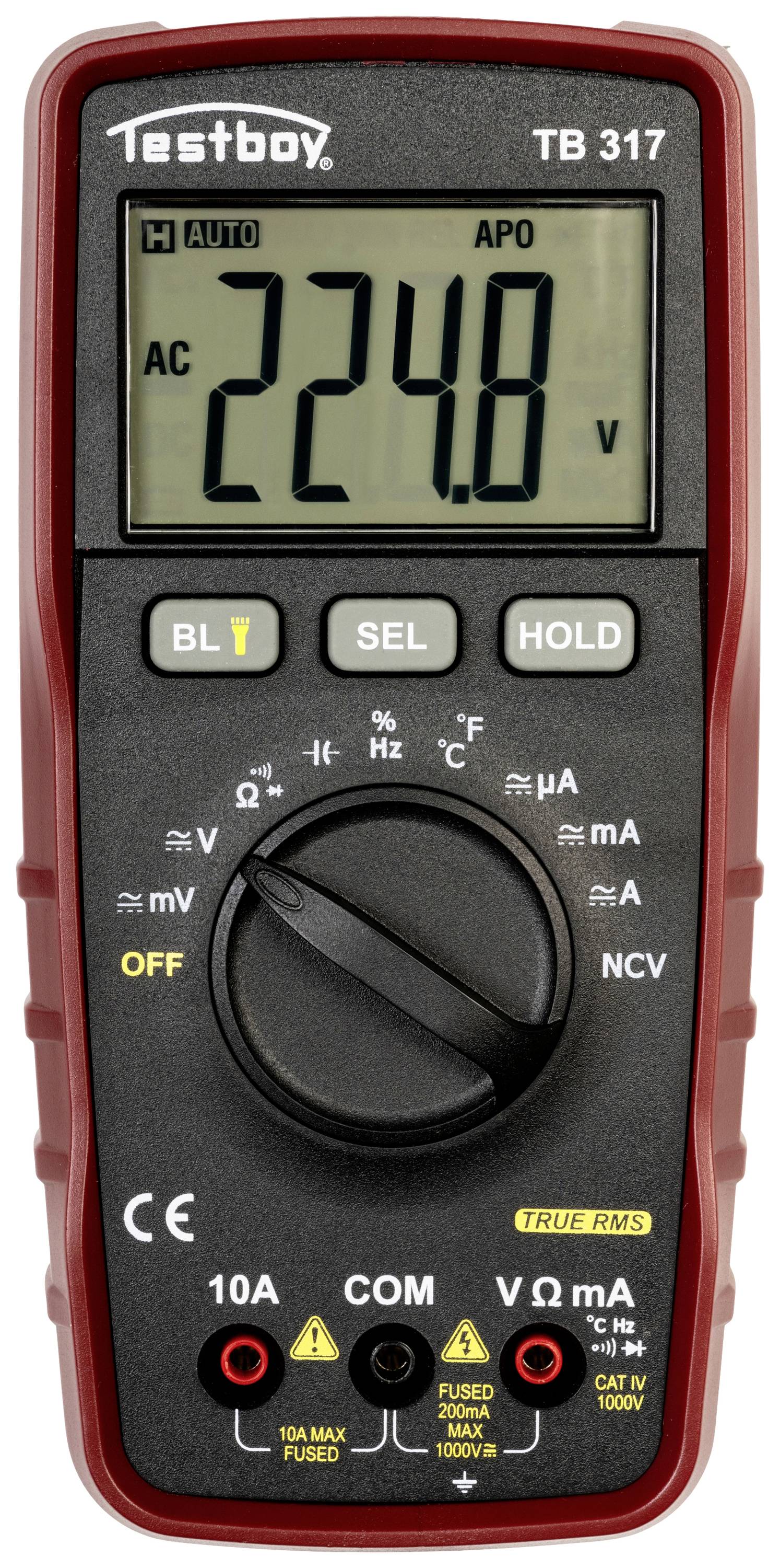 Testboy TB317 Handheld multimeter Digital CAT IV 1000 V