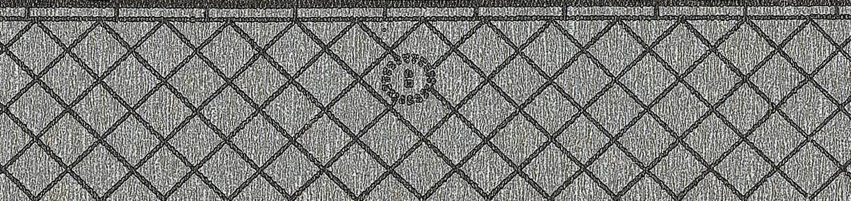A fine-mesh, diagonally interwoven wire fence.