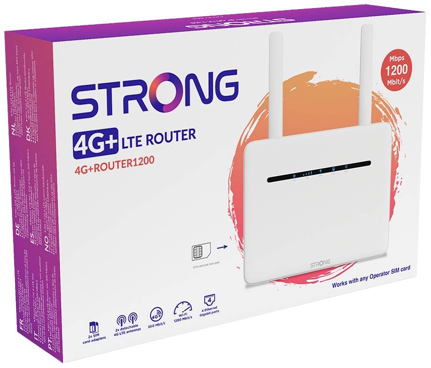 Strong 4G+ROUTER1200 Wi-Fi router 2.4 GHz, 5 GHz