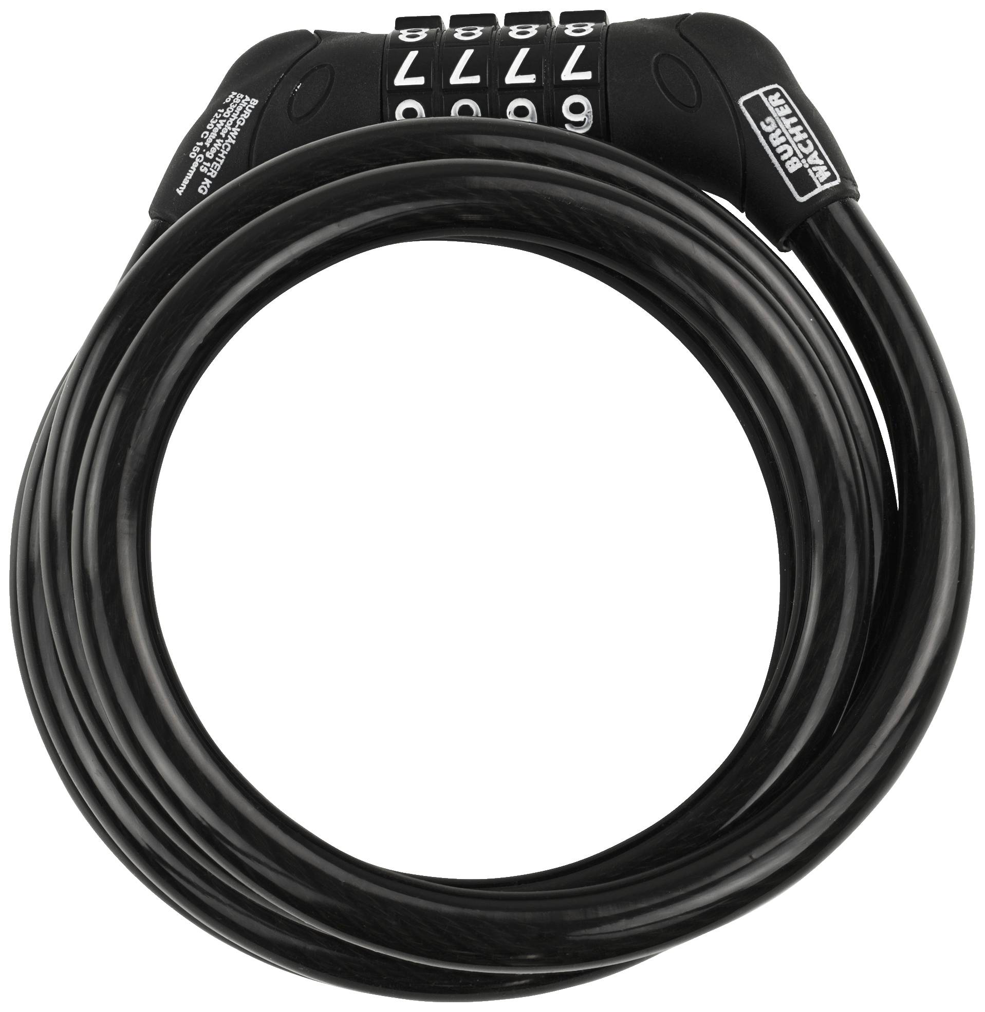 Burg Wächter 1230 C 150 Spiral cable lock Black Combination lock