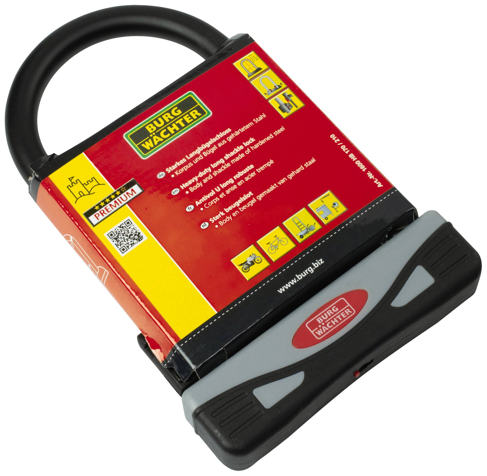 Burg Wächter 1600 HB 170/210 Padlock Key lock