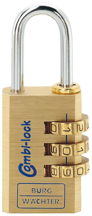 Burg Wächter 2471 Padlock 30.80 mm Brass Combination