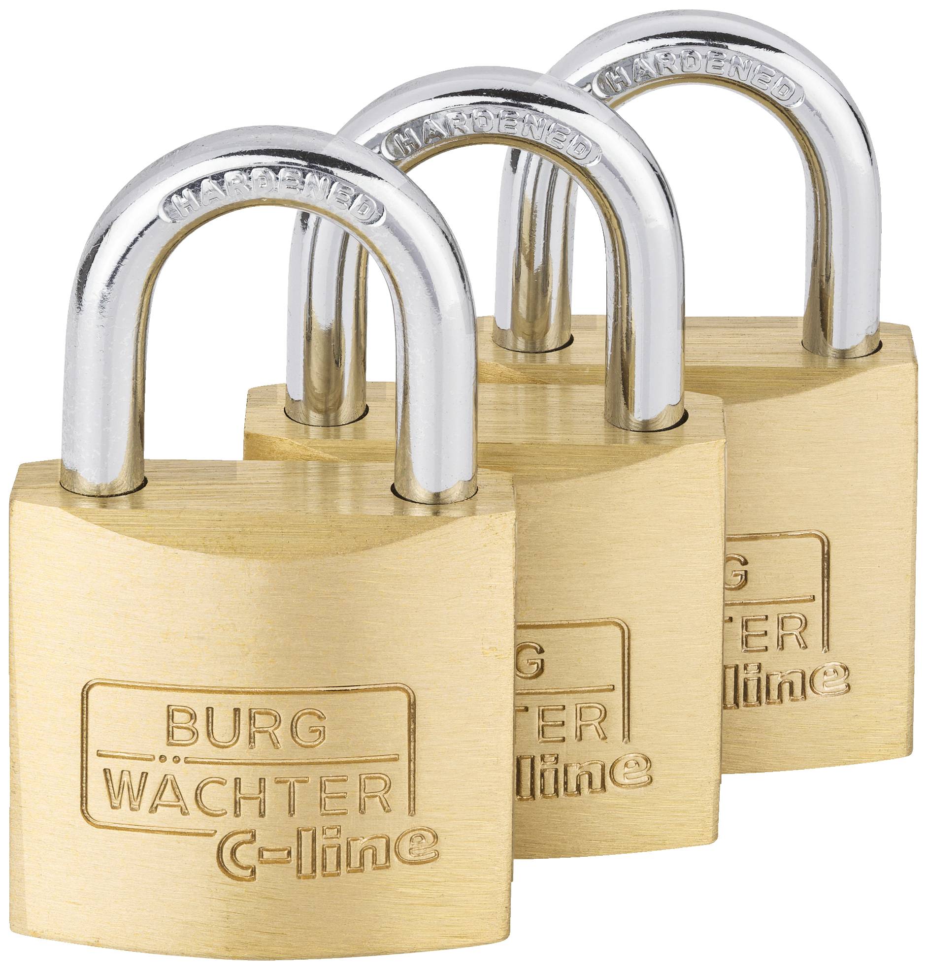 Burg Wächter 6371 Padlock 30.00 mm keyed-alike Brass Key