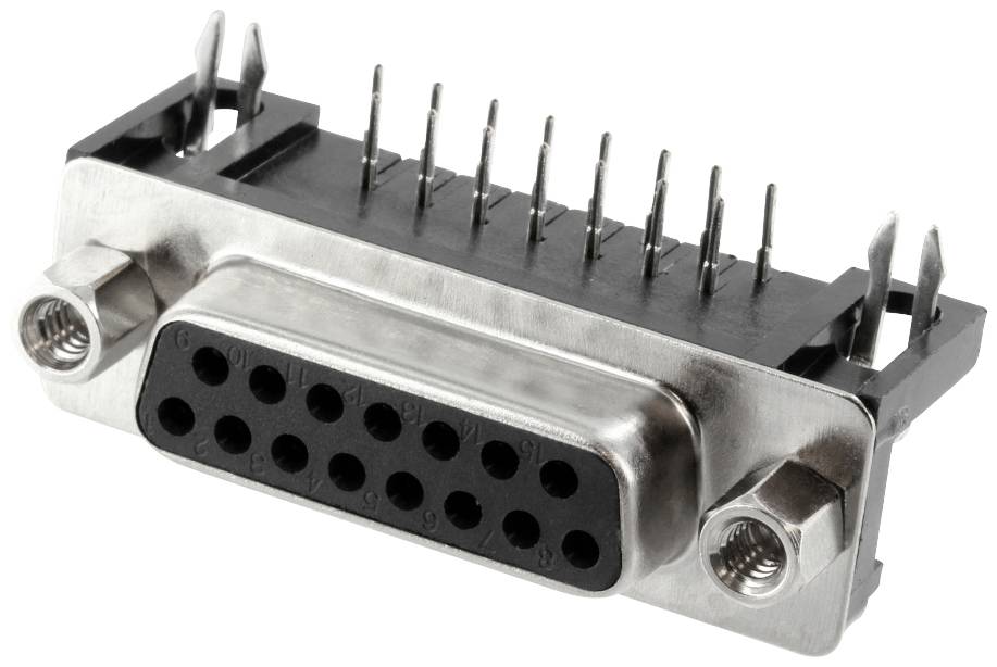 Connfly DS1037-15FNAKT74-0CC D-SUB receptacles Number of pins: 15 Solder pins Tray