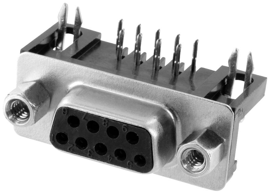 Connfly DS1037-09FNAKT74-0CC D-SUB receptacles Number of pins: 9 Solder pins Tray