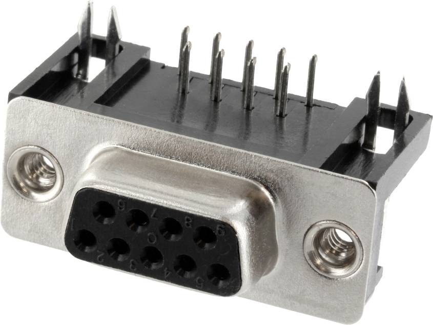Connfly DS1037-01-09FNBKT7 D-SUB receptacles Number of pins: 9 Solder pins Tray