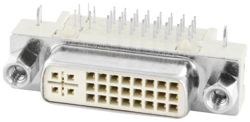 DVI connection with multiple pins, suitable for digital video connections.