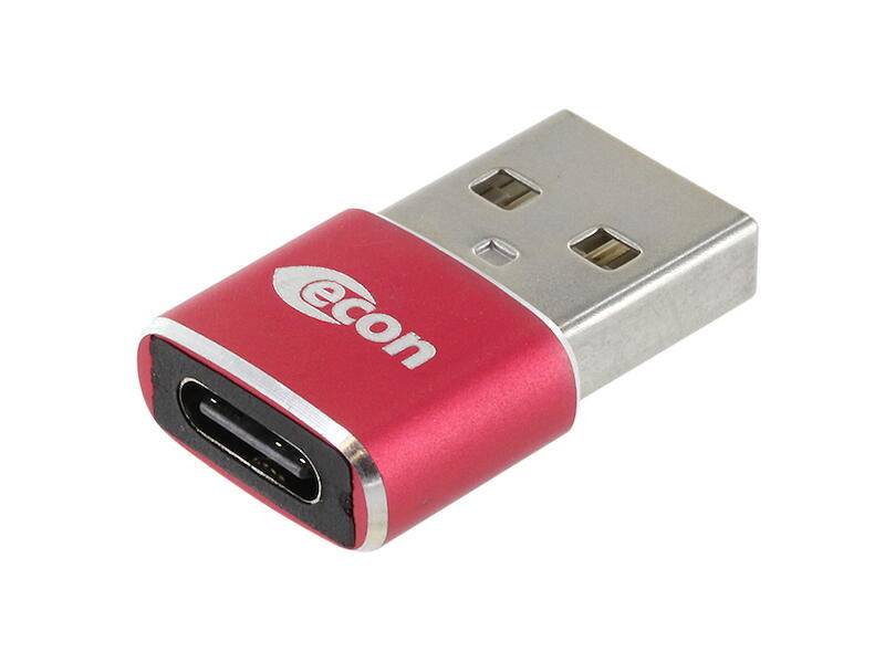 USB 2.0 compact adapter a St./C BU., red Adapter U2ECART U2ECART econ connect Content