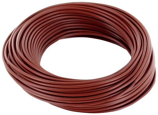 A roll of brown, insulated cable.