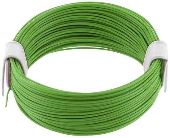 Green wire coil in a white mounting.