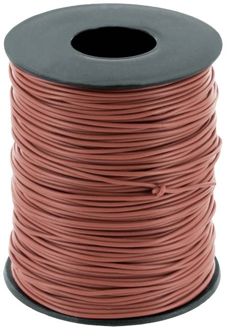 A coil with red wire wound around it. The wire is neatly wound and shows no loose ends.