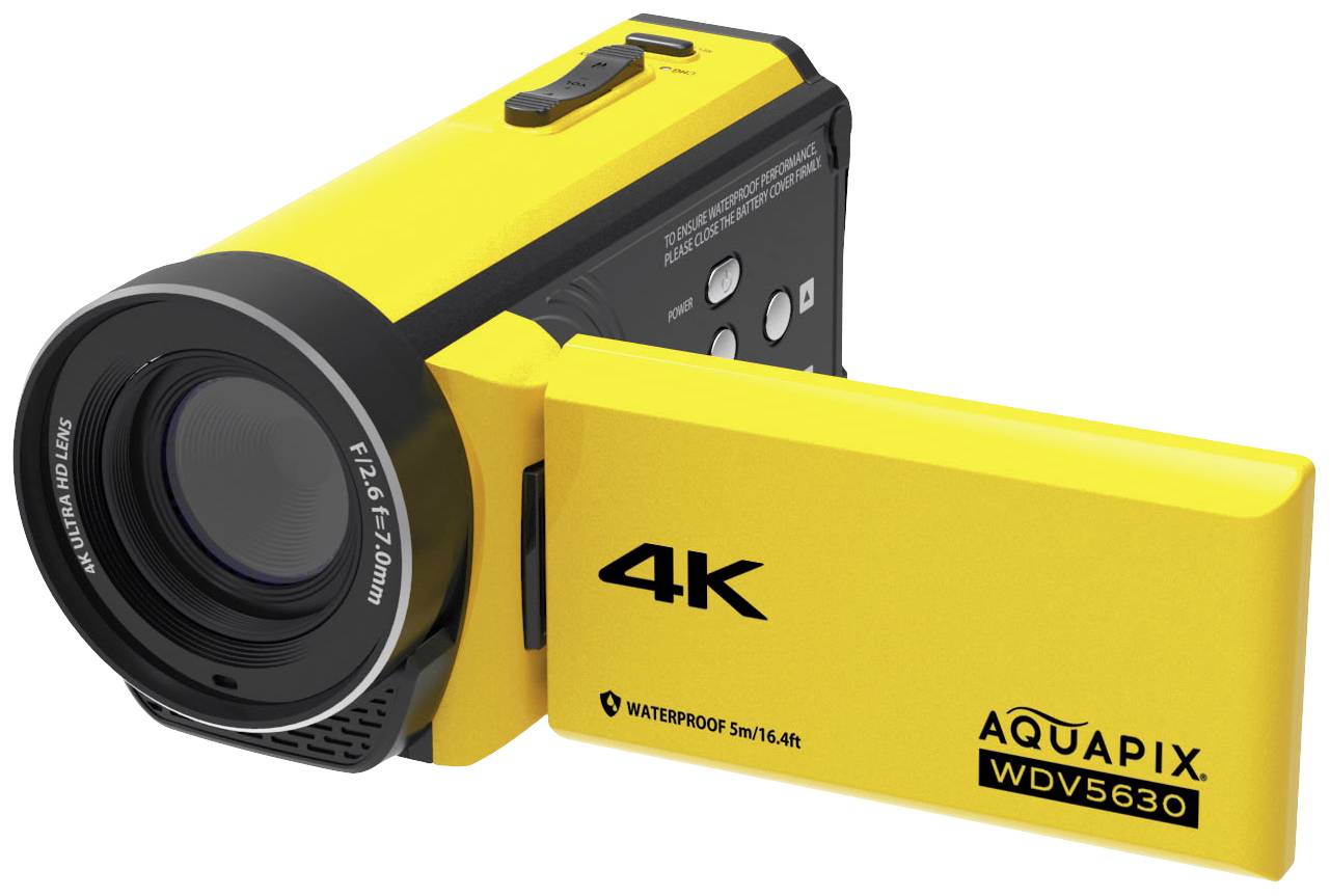 Aquapix WDV5630 Yellow Camcorder 7.6 cm 3 inch 13 MP Yellow