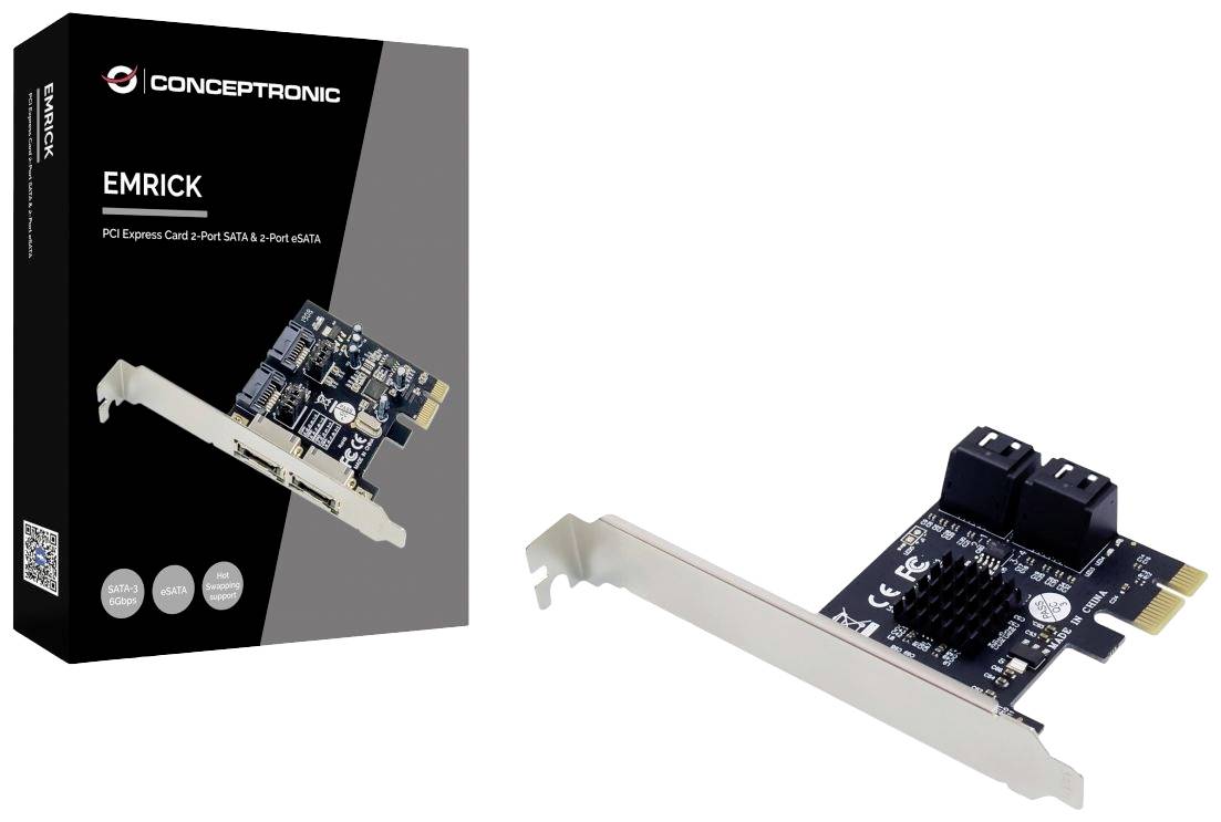 Conceptronic CSATA600EXI 2+2 ports SATA controller PCI-Express, SATA, eSATA PCIe