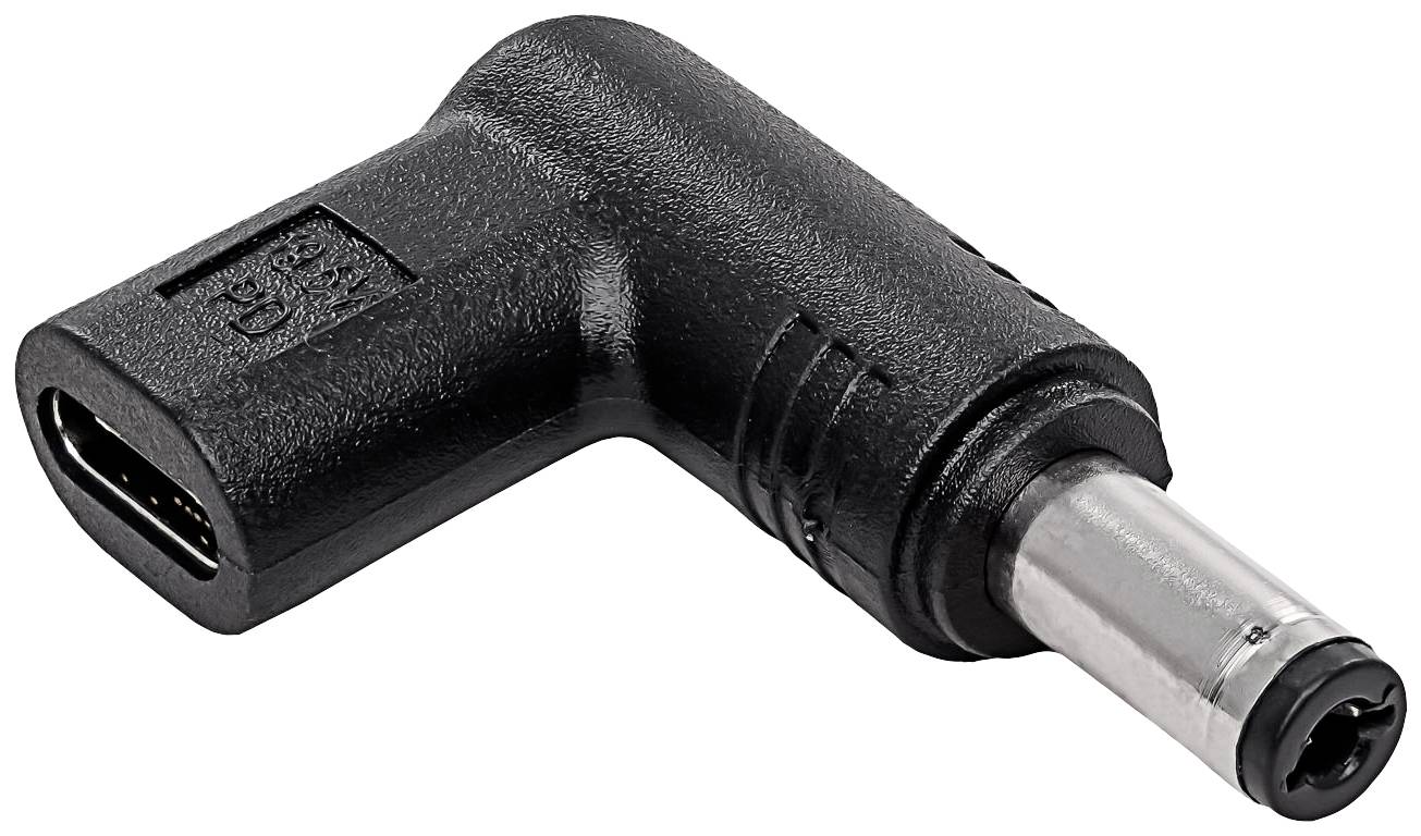 A USB-C socket adapter with a cylindrical plug. It enables connection between different port standards.