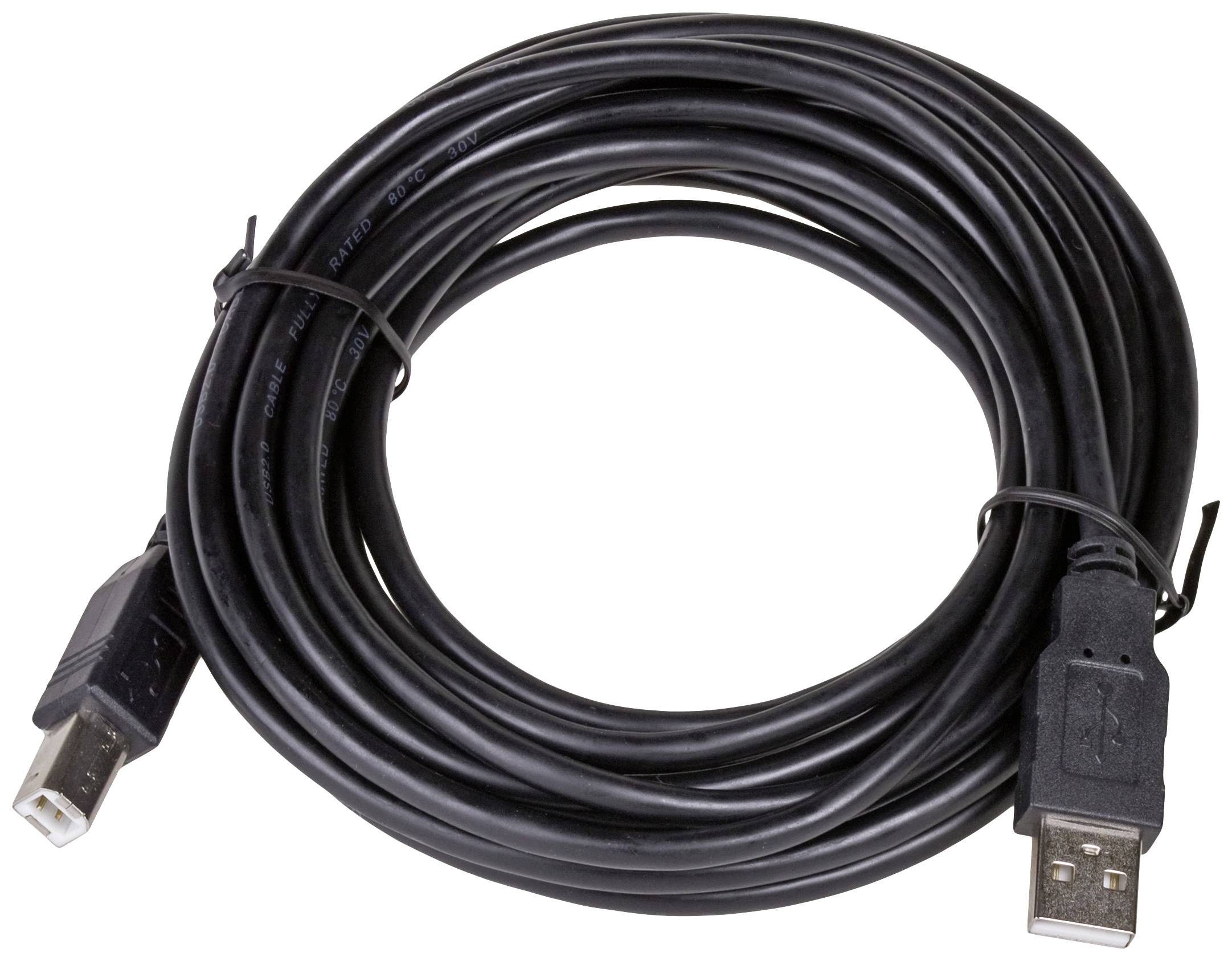 Akyga USB cable USB-A plug, USB-B plug 5.00 m Black AK-USB-18