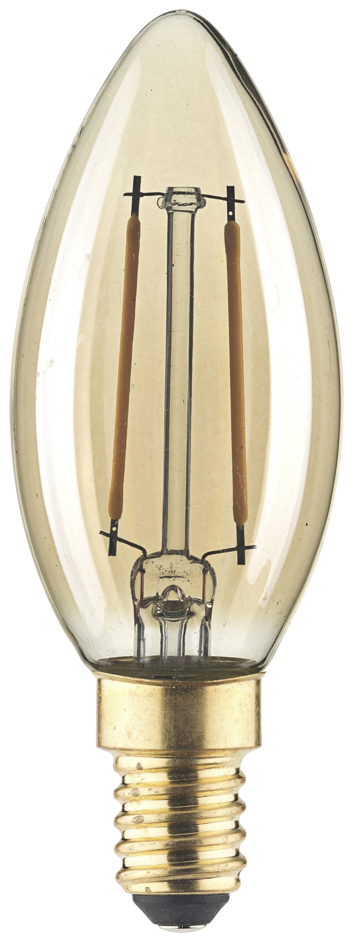 LightMe LM85051 LED (monochrome) E14 Candle shape 2.5 W Amber (Ø x L) 35 mm x 97 mm 1 pc(s)