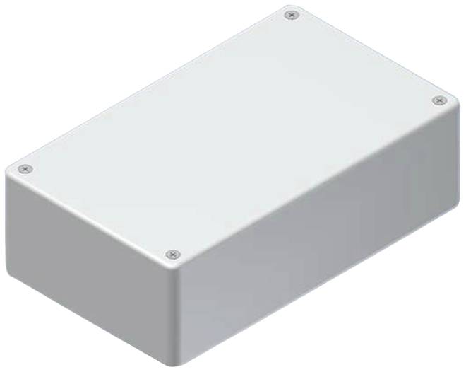 Small rectangular metal box with rounded corners, optimised for electronic components and wireless applications.
