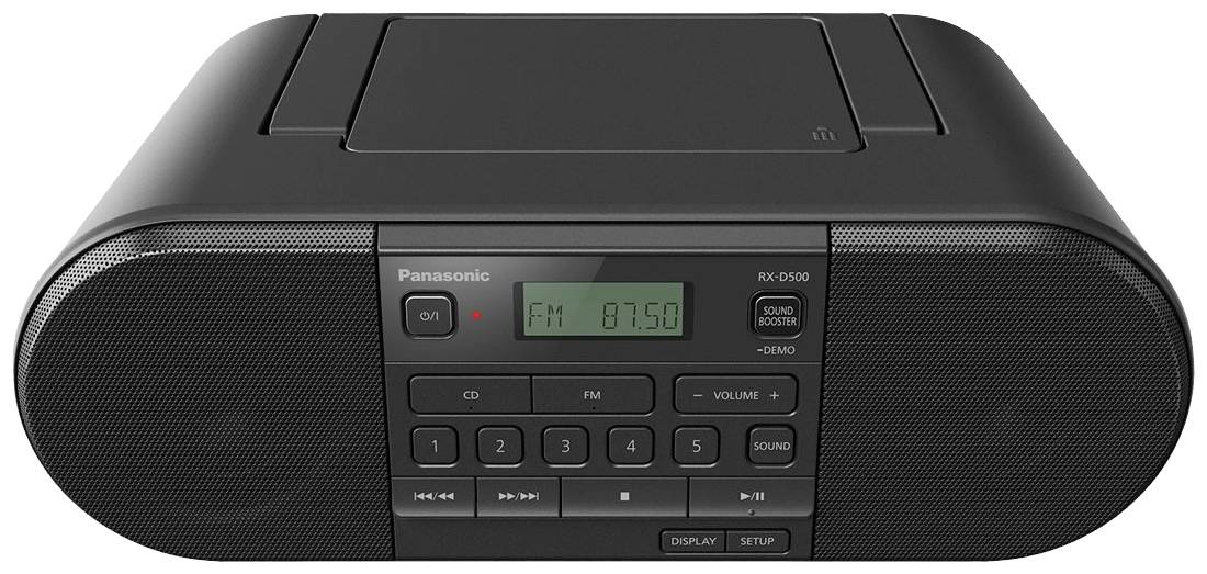 Panasonic RX-D500EG-K Radio CD player FM CD, FM, USB Black