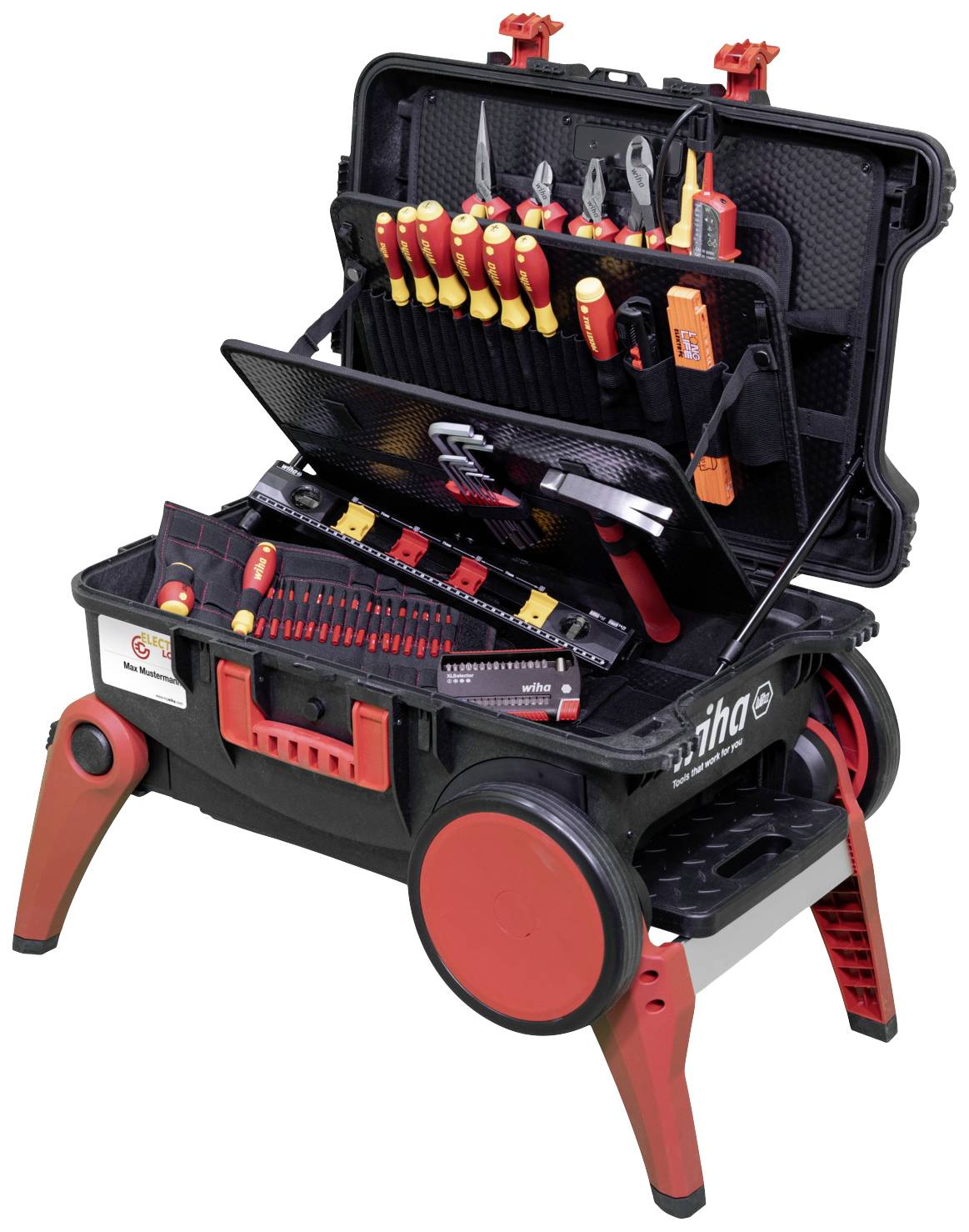 Wiha 45734 Electrical contractor Tool box (+ tools) 80-piece (W x H x D) 497 x 680 x 336 mm