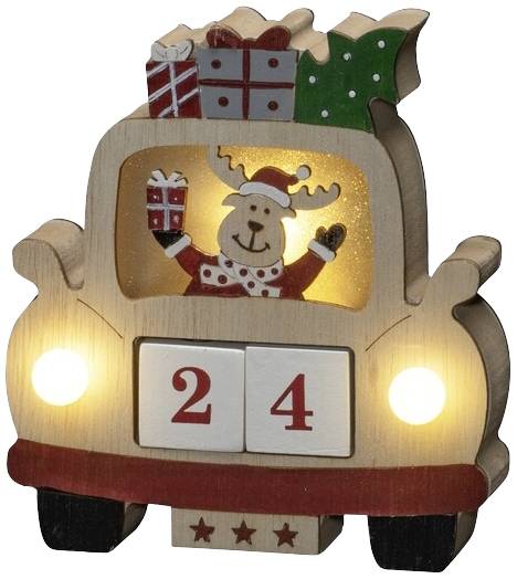 Konstsmide 3273-100 LED outline Moose in a car Warm white LED (monochrome) Warm white Timer, incl. switch