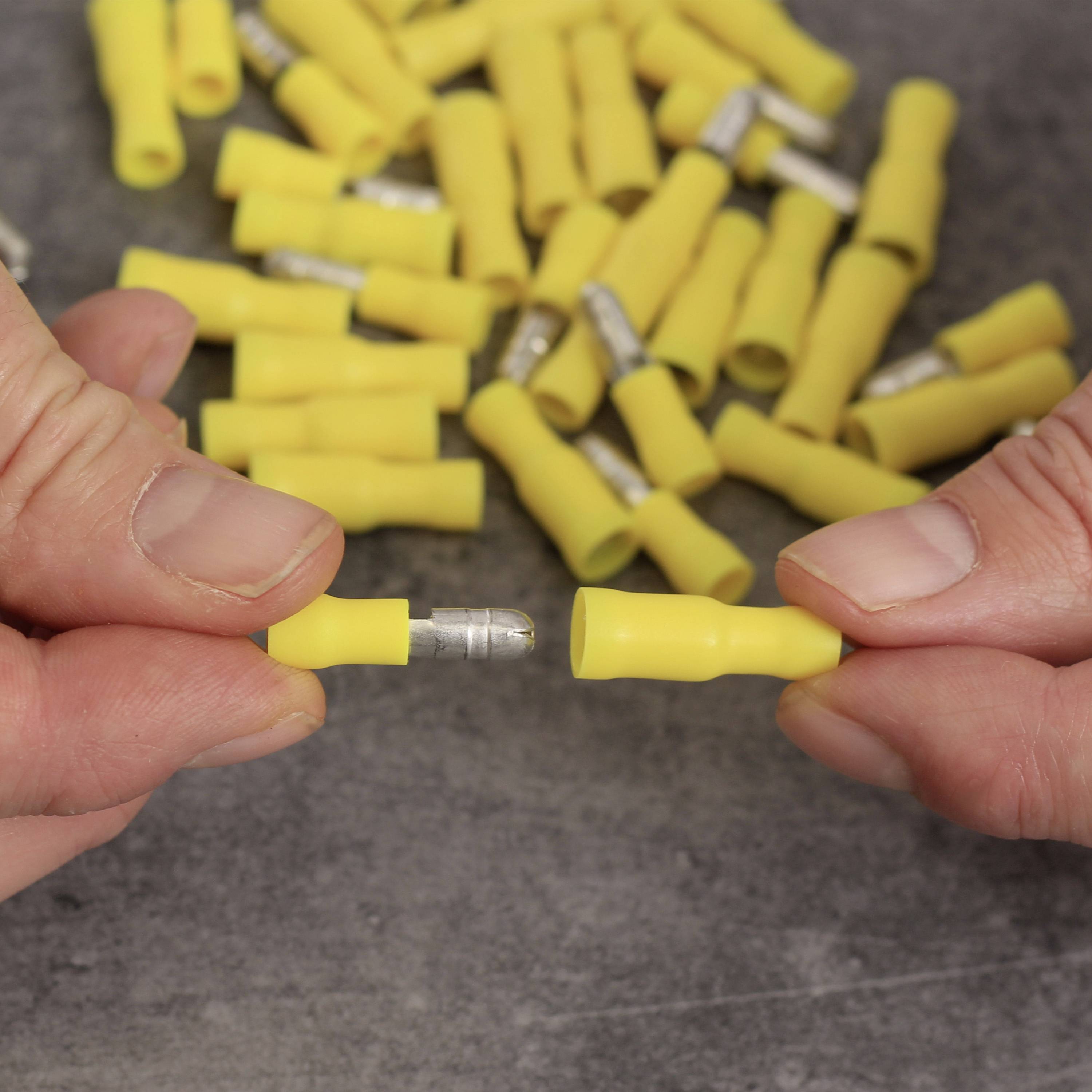 Quadrios 23C493 Bullet connector 4 mm² 6 mm² Yellow 100 pc(s)