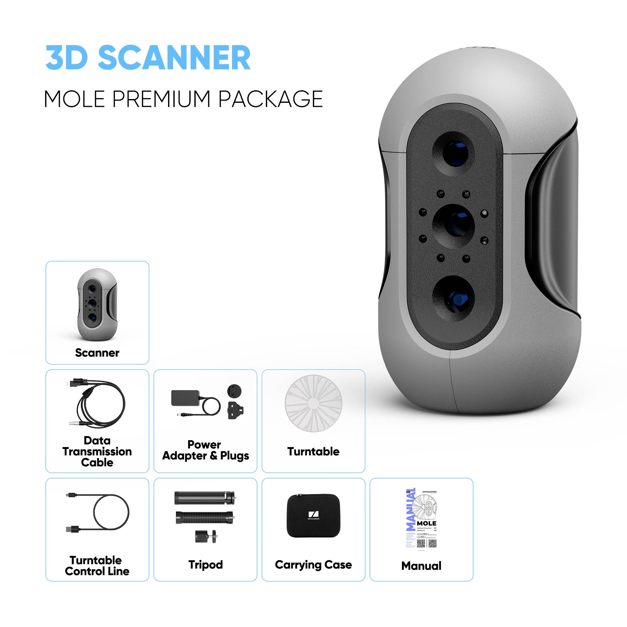 3DMAKERPRO Mole 3D scanner