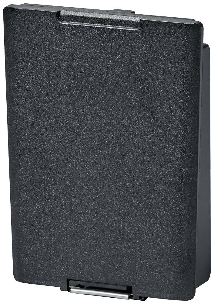 A black, rectangular object with a smooth surface and slightly rounded corners.