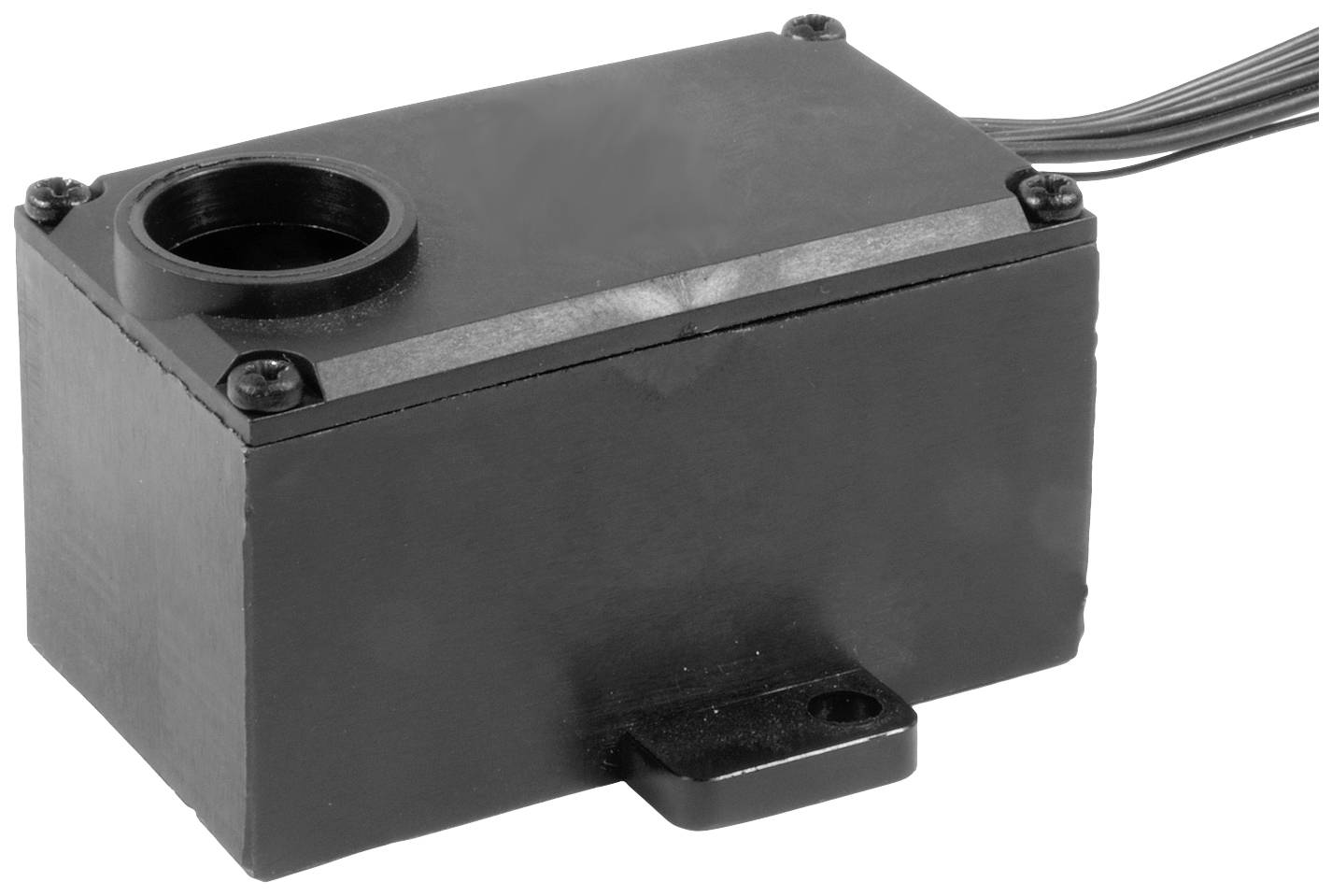 A rectangular, black electrical device with multiple cables. Used for electronic measurement or control.<br><br>Note: The translation is in British English, maintaining the original concise description and technical tone.