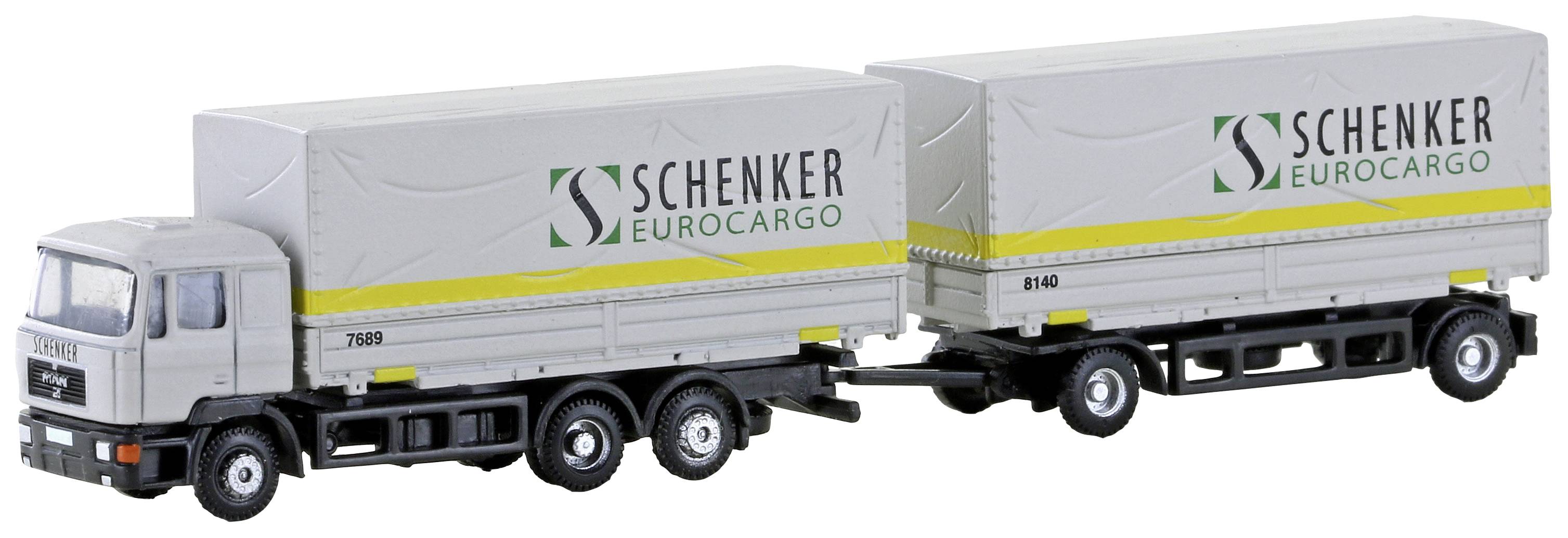 Minis by Lemke LC4633 N HGV MAN F90 3-axle Exchange platform trailer Schenker Cargo