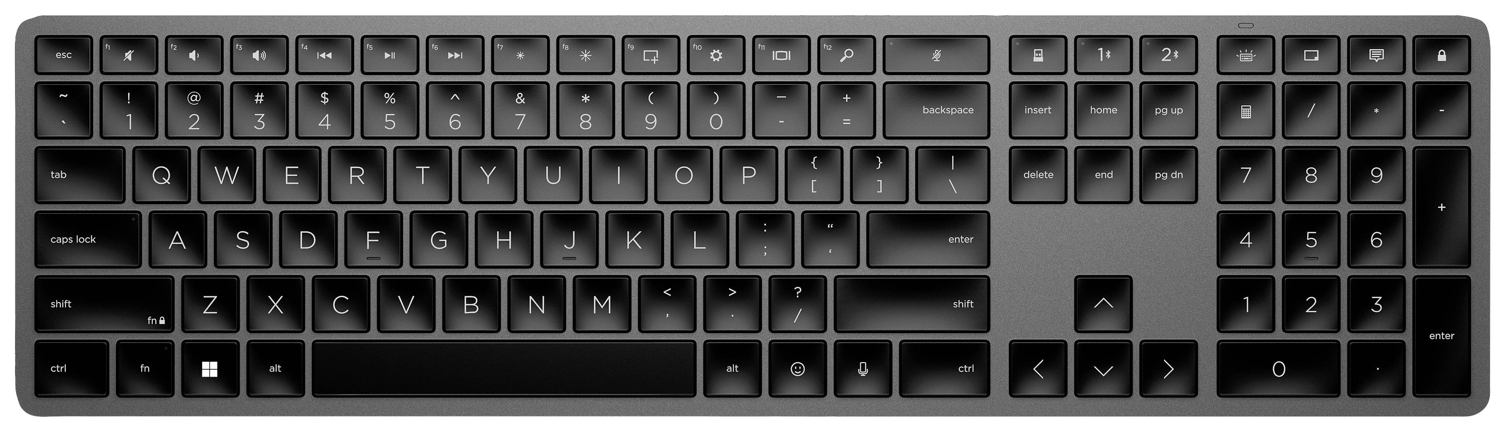 HP 975 USB+BT Dual-Mode Wireless Wireless, USB Keyboard German, QWERTZ Black