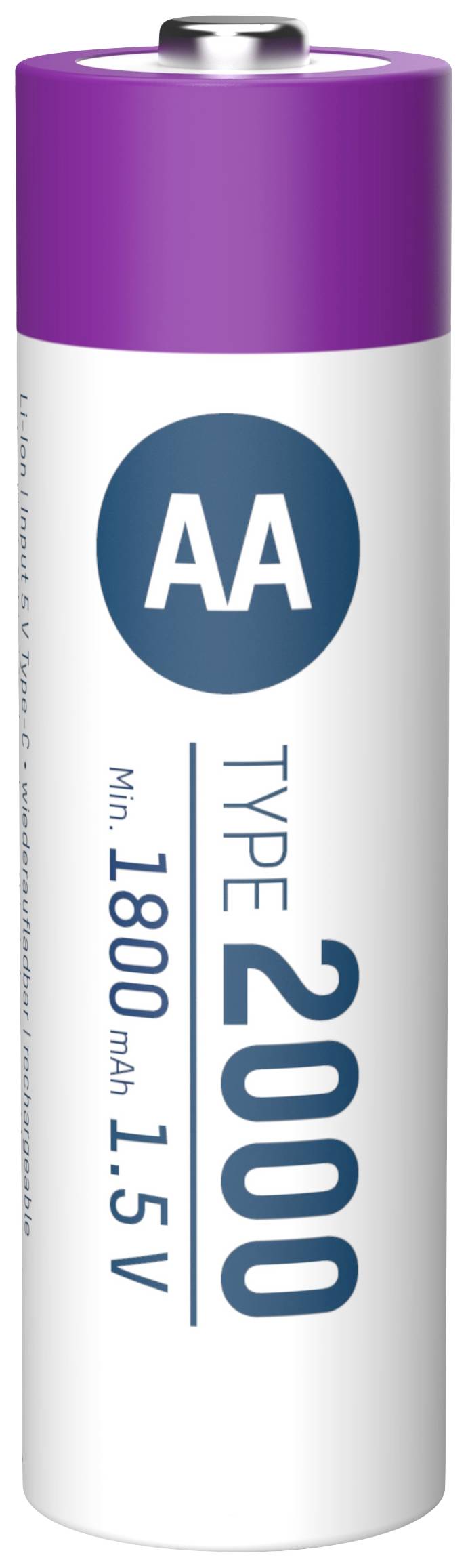 Ansmann USB-C® battery Li-ion 2000 mAh 1.5 V 4 pc(s)