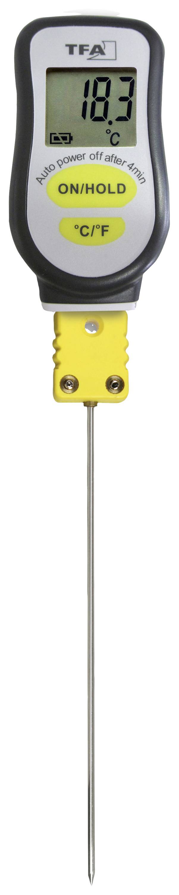 TFA Dostmann Probe thermometer Temperature reading range -20 up to 300 °C Sensor type K within seconds, incl. rigid probe