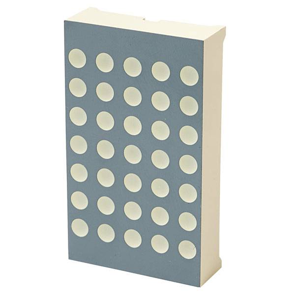 A rectangular blue foam block with white holes at regular intervals.