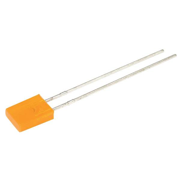 Kingbright LED wired Orange Rectangular 2 x 5 mm 12.5 mcd 110 ° 30 mA 2 V