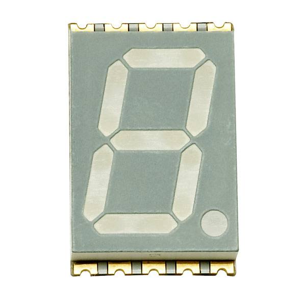 A grey, rectangular LED display shows the number '8' in segment display format. It is commonly used in clocks and measuring devices.