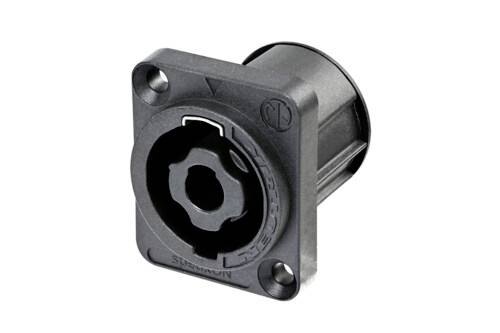 Neutrik NL4MDXX-V Audio jack Sleeve socket, straight pins Number of pins: 4 Black 1 pc(s)