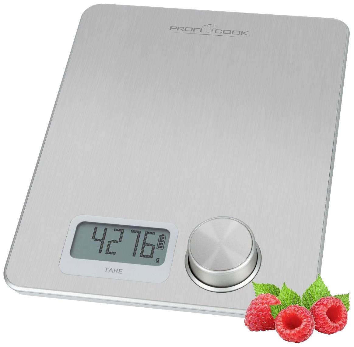 Profi Cook PC-KW 1263 Kitchen scales Digital Weight range=5000 g Stainless steel 233 x 188 x 30