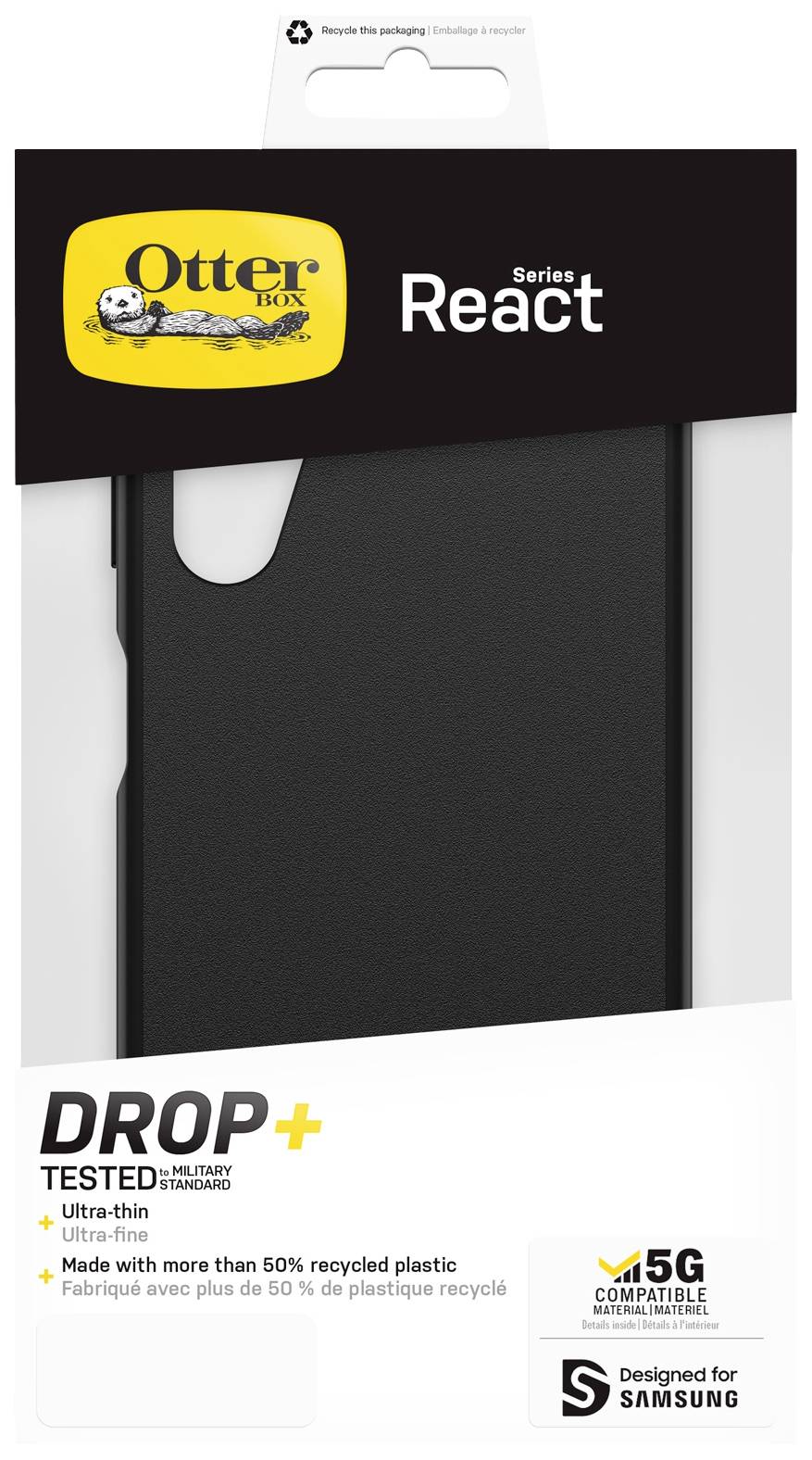 Otterbox React Case Samsung Galaxy A14 5G Black Shockproof 77-91426