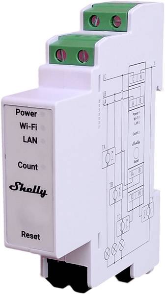Shelly Pro 3EM 400A Electricity meter Bluetooth, Wi-Fi