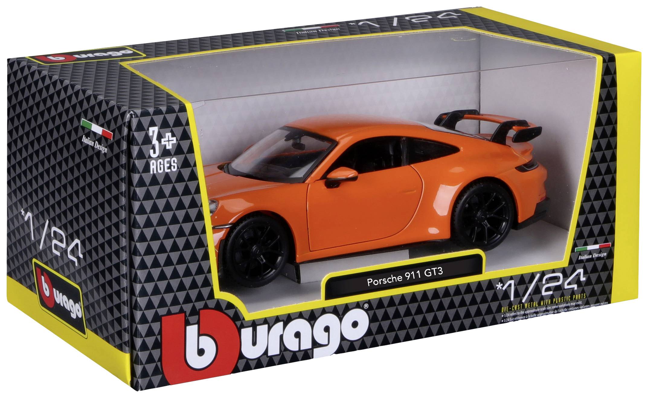 Bburago Porsche 911 GT3 2021, orange 1:24 Model car