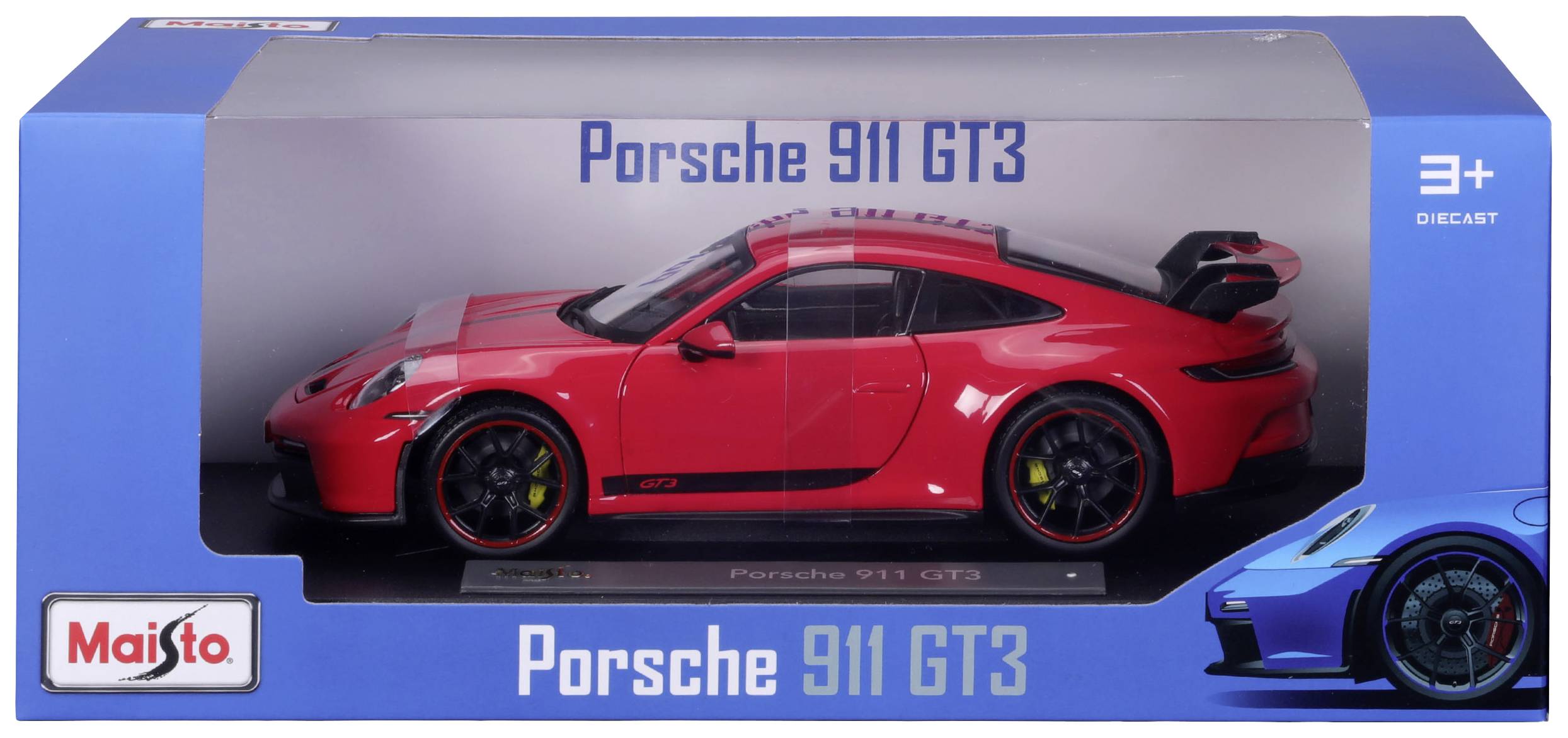 Maisto Porsche 911 GT3 2023, rot 1:18 Model car