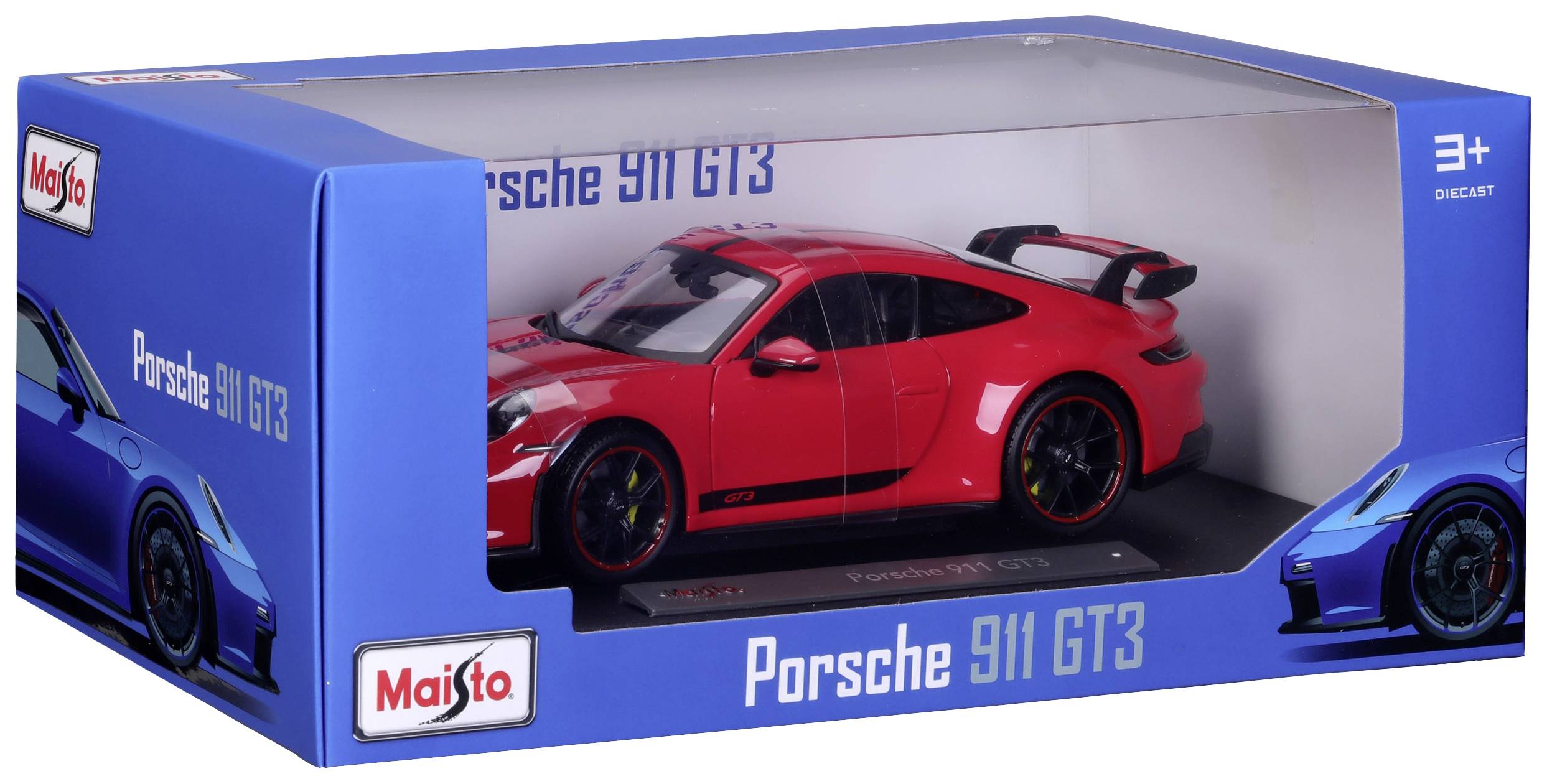 Maisto Porsche 911 GT3 2023, rot 1:18 Model car
